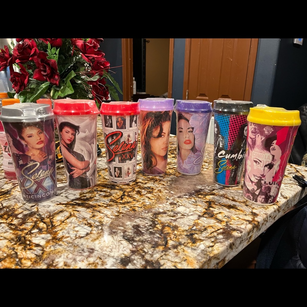 Selena Quintanilla Fiesta de la Flor cups